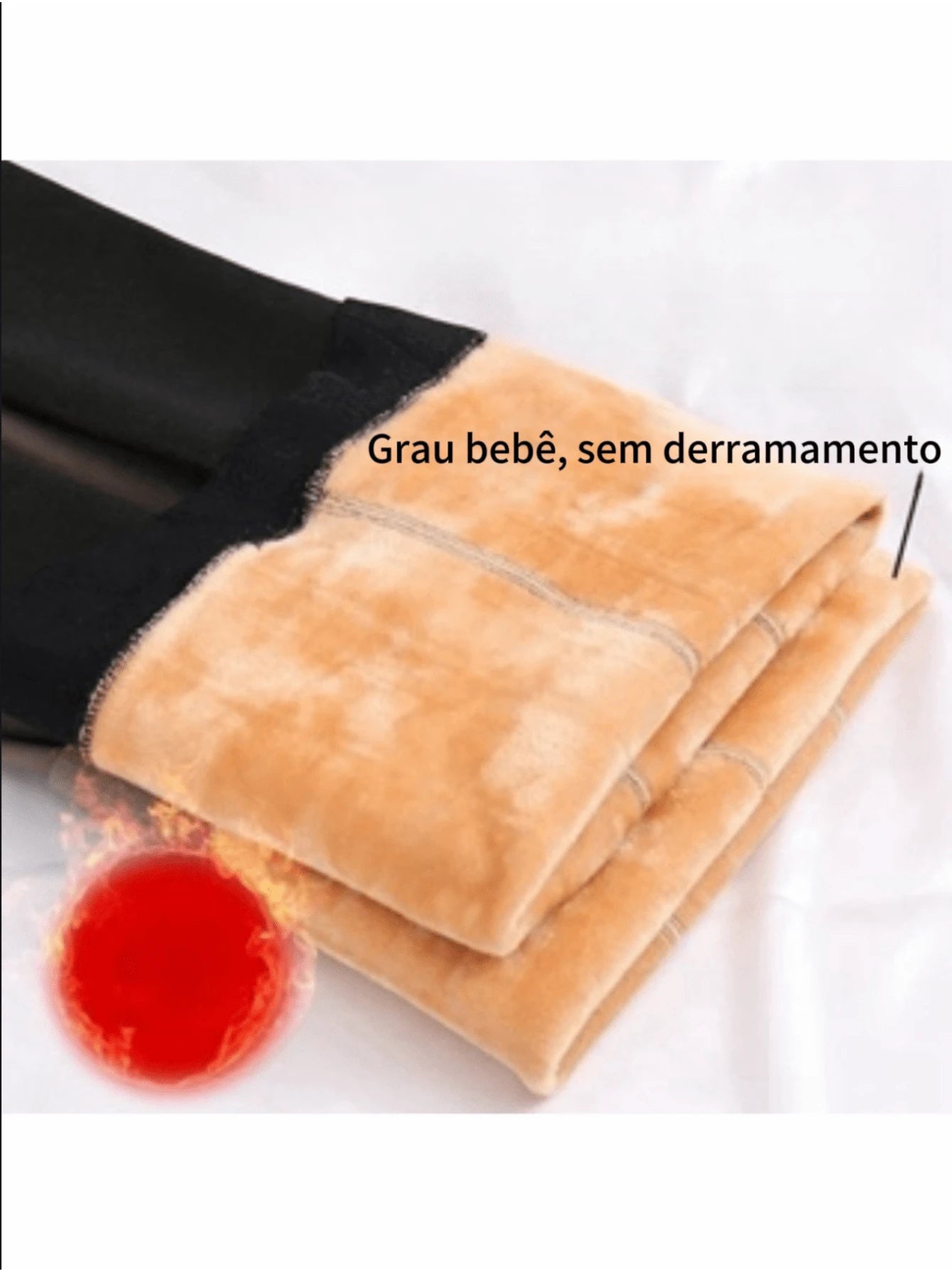 Vendedor IndicadoMeia-Calça Térmica Forrada Peluciada Translúcida de Lã Feminina Super Elástica Slim 220g