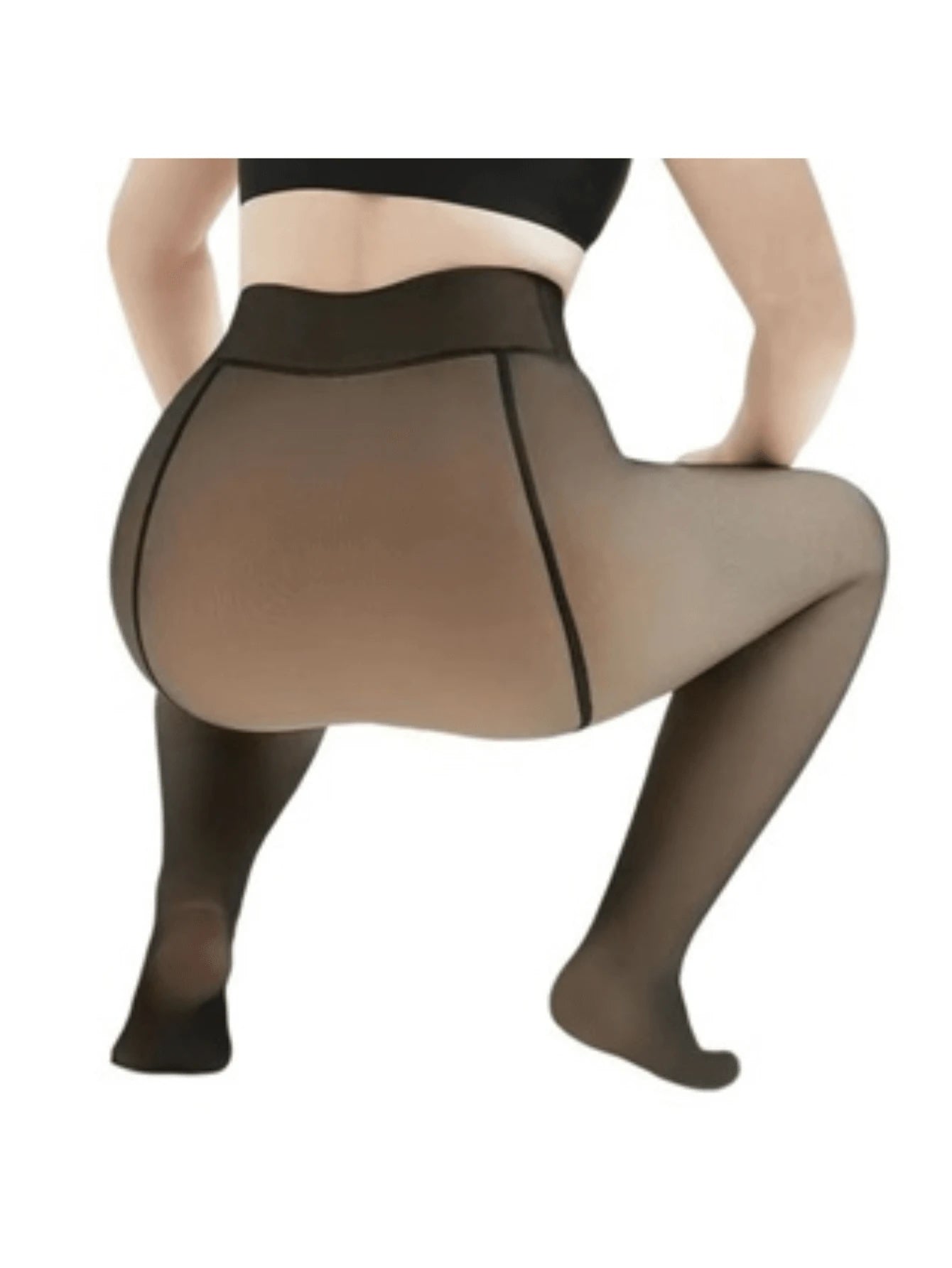 Vendedor IndicadoMeia-Calça Térmica Forrada Peluciada Translúcida de Lã Feminina Super Elástica Slim 220g